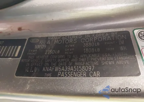 2010 Kia Forte Koup Sx z USA, uszkodzony, nr VIN KNAFW6A39A5158097